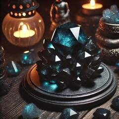 Obsidian that glows softly perfect for night time