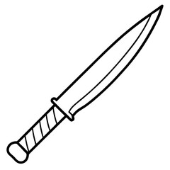 Elegant Knife Outline Vector Design