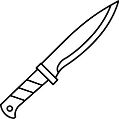 Elegant Knife Outline Vector Design