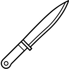 Elegant Knife Outline Vector Design