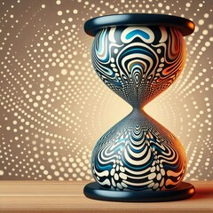 Op Art Hourglass An hourglass with an op art design and a dizzyi