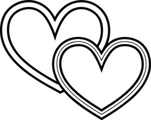 Two Intertwined Hearts Love, Romance, Unity, Affection, Passion