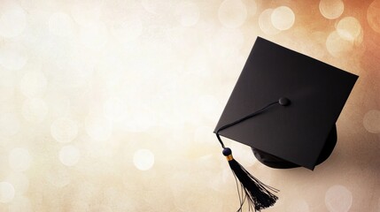 Neutral graduation background with soft colors, perfect for a graduation announcement.