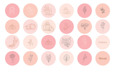 Social media highlights icons