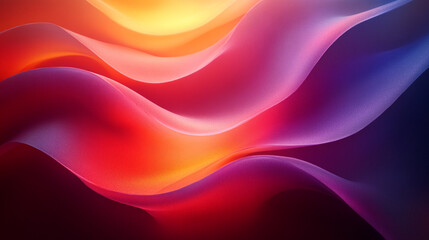Obraz premium Abstract Red Orange Purple Waves Flowing Design Background Art Fluid Style Smooth Curved Motion 