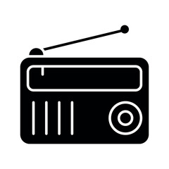 radio vector flat icon design