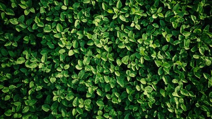 Obraz premium A dense field of green soybean plants growing in rows