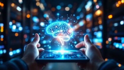 Artificial Intelligence Convergence, Brain Interface Technology Concept