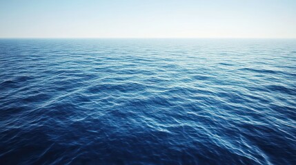 Obraz premium blue water surface isolated on white background