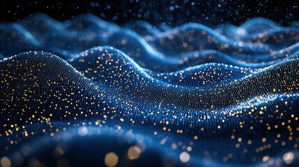 Binary digits scattered across a digital space symbolizing data networks