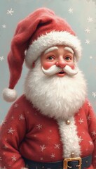 portrait delicious entirely clothes woolen foam costume christmas beard pastel sweet illustration santa dressed sugar holidays claus abstract entirely sugar portrait composition colours cute concept