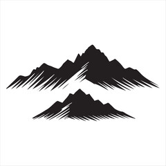 vector illustration of a silhouette of a mountain