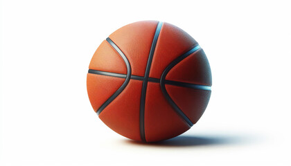 Basketball on white background