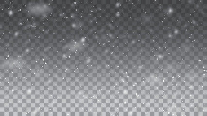 Snow overlay illustration, snowflakes and ice, winter background png. Snow white stardust isolated on transparent background. Flying silver sparkles and shining particles.