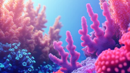 Fototapeta premium Vibrant Underwater Coral Reef Ecosystem