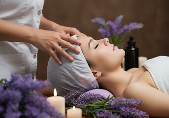 Aromatherapy Head Massage with Lavender