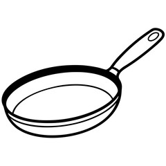 Minimalist Frying Pan Line Art Design