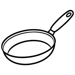 Minimalist Frying Pan Line Art Design