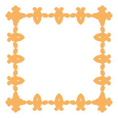 Shiny Golden Rectangle Corner Certificate Border Pattern Line Photo Frame Islamic Wedding Invitation Card Background	