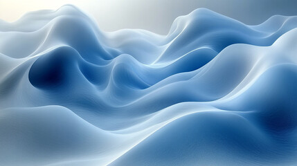 Fototapeta premium Abstract Blue Wave Background Soft Smooth Texture Design Digital Art Illustration Graphic Waves Sea 