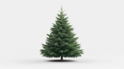 Fototapeta premium Isolated Christmas Tree on White Background.