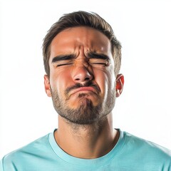 Fototapeta premium Man with Disgusted Facial Expression