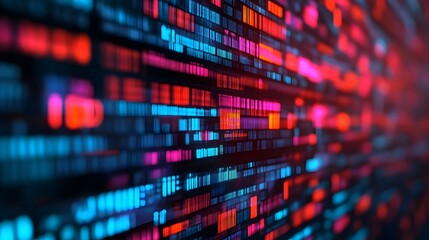 Fototapeta premium Vibrant Digital News and Data Visualization Abstract