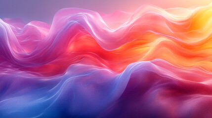 Fototapeta premium Abstract Colorful Waves Digital Art Background Design Texture Illustration Red Pink Blue Soft Fluid 