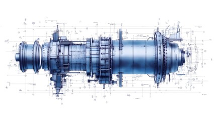 Cutting-Edge Aerospace Manufacturing:Metal Components for Advanced Aircraft in Watercolor Style