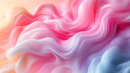 Obraz premium Abstract Pink Purple Flowing Fabric Soft Pastel Waves Design Art Silk Color Fluid Swirl Style Image 
