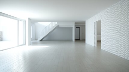 Fototapeta premium Modern Minimalist Empty Room Interior Design