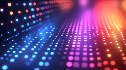 Stunning display of vibrant digital lights with gradients