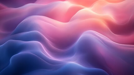 Fototapeta premium Abstract colorful wave patterns with soft gradients and flowing forms, modern digital art concept