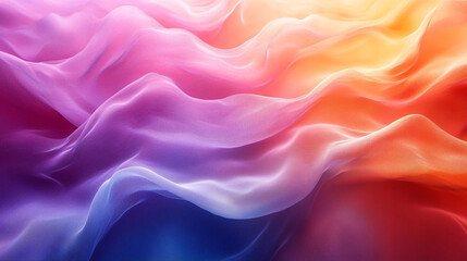 Fototapeta premium Abstract Colorful Fabric Waves Soft Gradient Background Texture Design Red Art Pink Blue Style Image