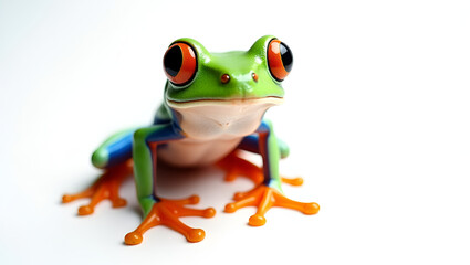 Stunning Red-Eyed Tree Frog – High-Definition Macro Photography of a Colorful Amphibian.