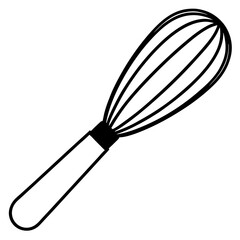Minimalist Whisk Line Drawing Design