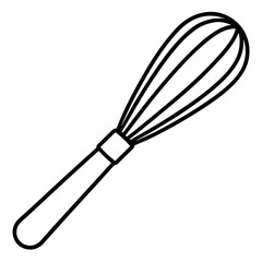 Minimalist Whisk Line Drawing Design