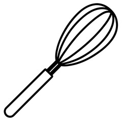 Minimalist Whisk Line Drawing Design