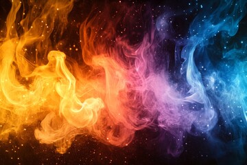 Colorful Flames Background, Generative AI
