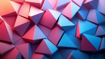 Obraz premium 3D Triangular Shapes Background, Generative AI