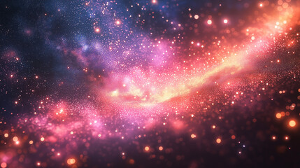 Fototapeta premium A stunning deep-space galaxy with colorful interstellar dust clouds.