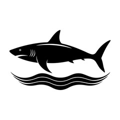 vector illustration of a shark