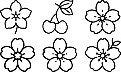Floral Silhouette Vector Set
