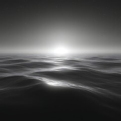 Obraz premium Monochromatic seascape at sunrise.