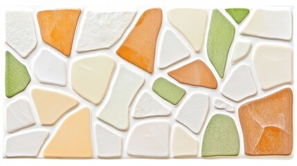 Vibrant mosaic tile pattern colorful display of textures and hues in intricate tilework