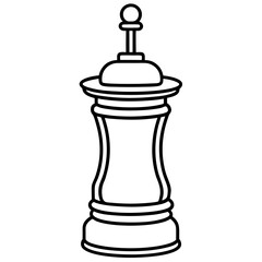 Modern Line Art Pepper Grinder Design