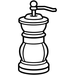 Modern Line Art Pepper Grinder Design