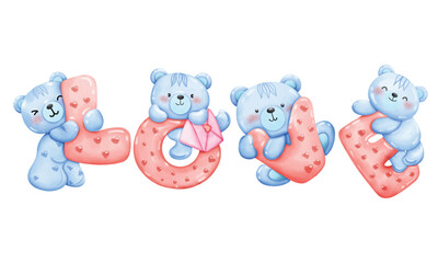 Cute bear animal with costume Christmas concept