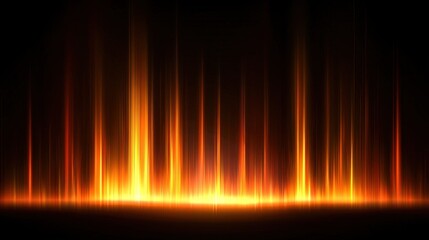 Naklejka premium Flames rising in a dark space with glowing orange hues.