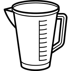 Outline-Only Measuring Cup for Digital Use